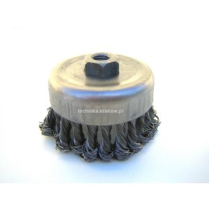 Szczotka doczołowa fi 100 z gwintem M-14 splatana