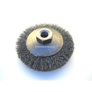 Szczotka kątowa INOX  fi 100 z gwintem M-14