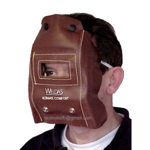 Przyłbica spawalnicza MINI skórzana 50x100  WELDAS  