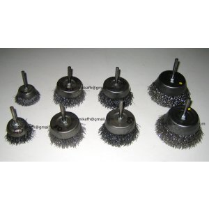 Szczotka doczołowa  fi  80 z trzpieniem fi 6