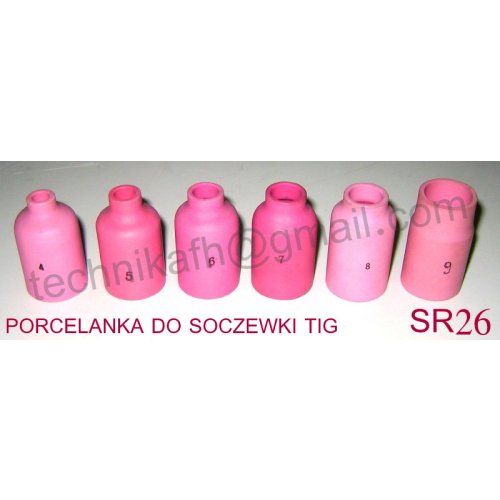 Dysza ceramiczna do soczewki - "porcelanka" TIG SR17 SR18 SR26 1szt.