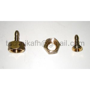 Złączka z końcówką na wąż fi 8mm propan-butan (LPG)  na dużą butlę   /2cz./