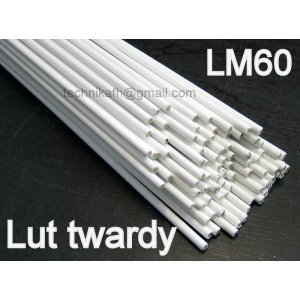 Lut mosiężny LM60K fi 2,0 x 500mm OTULONY  (L-CuZn40)    1szt.