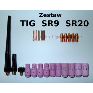 Komplet części  TIG  SR9  SR20   23szt.
