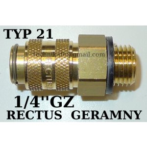Szybkozłączka TYP 21 GWINT ZEW. 1/4"    RECTUS