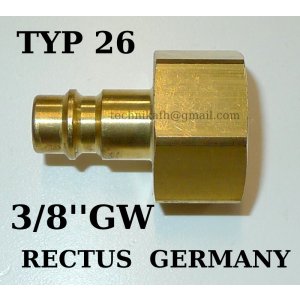Wtyk szybkozłączki TYP 26 GWINT WEW. 3/8"    RECTUS