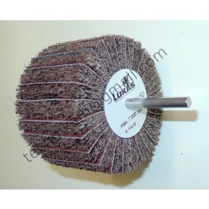 Ściernica trzpieniowa listkowa z włókniny ściernej z przekładkami z płótna ściernego 80x50x6 P80/PŁ.P80   