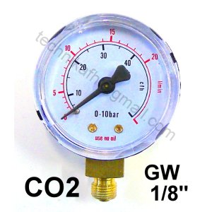 Manometr  CO2/Argon  0-20 l/min gwint 1/8"  /do reduktorów MINI/ 