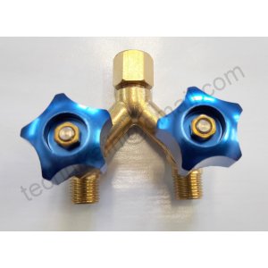 TRÓJNIK rozdzielacz z zaworami  TLEN  3x1/4"