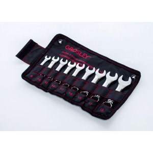 Zestaw 9 kluczy płasko-oczkowych krótkich