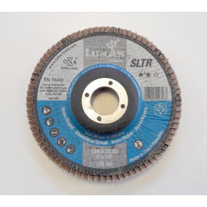 Tarcza listkowa SLTR 125 /lamelka/do stali nierdzewnej ziarno cyrkonowe  P60
