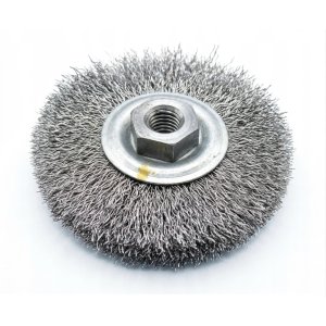 Szczotka tarczowa INOX  fi 100 z gwintem M-14