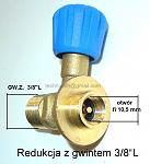 Redukcja 3/8" L propan-butan/LPG    CFH  GERMANY  AV 121